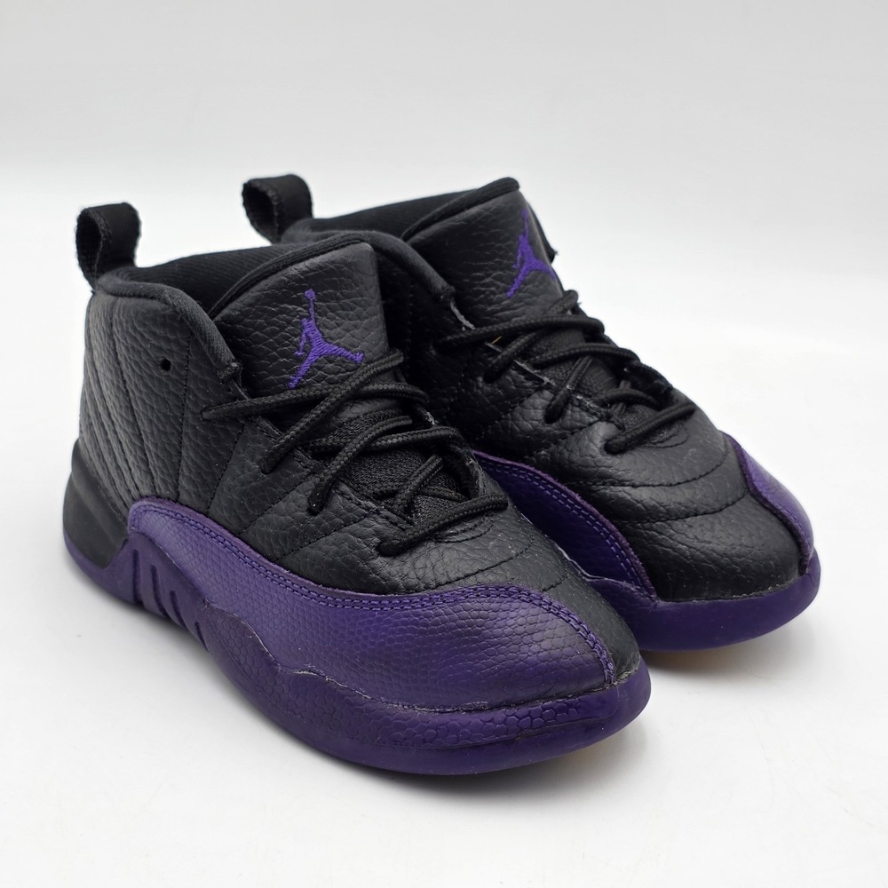 Jordan‎ 12 Retro Field Purple Sneaker (TD) 850000-057 Size 10C Boys